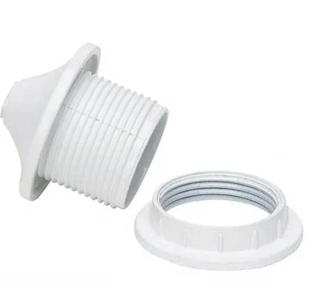 E27 lampfitting wit met ring