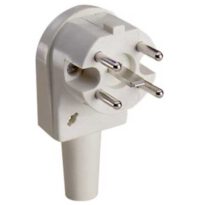 Stekker Perilex haaks cremewit