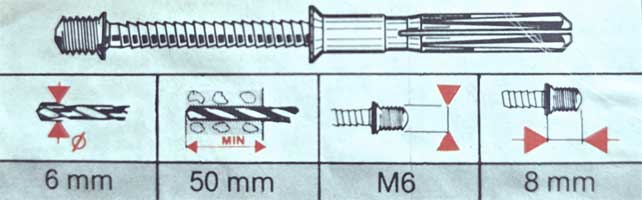Speedplug M6x8x50mm a 50 stuks - Afbeelding 2