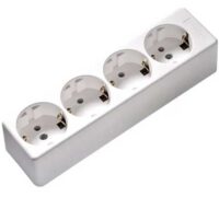 stekkerdoos 4-voudig RA wit