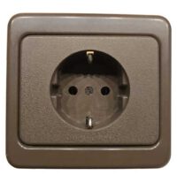 Stopcontact randaarde Jung Mokka