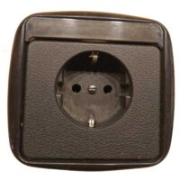 stopontact met randaarde Jung topline donkerbruin