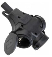 Verdeelstekker 3-voudig rubber met RA