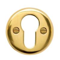 messing cilinder rozet rond hoogglans