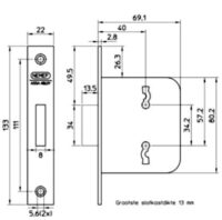 Maatschets Nemef insteek kastslot 210-4