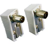 coaxstekker haaks wit