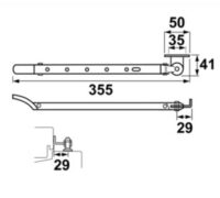 Raamuitzetter werktekening